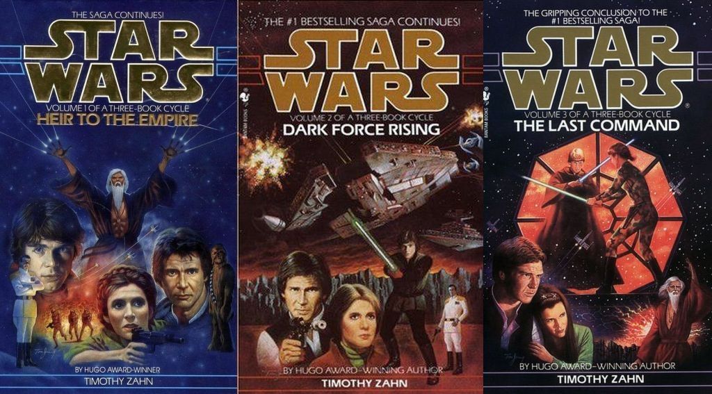 La famosa  Trilogía de Thrawn  que fue escrita por Timothy Zahn